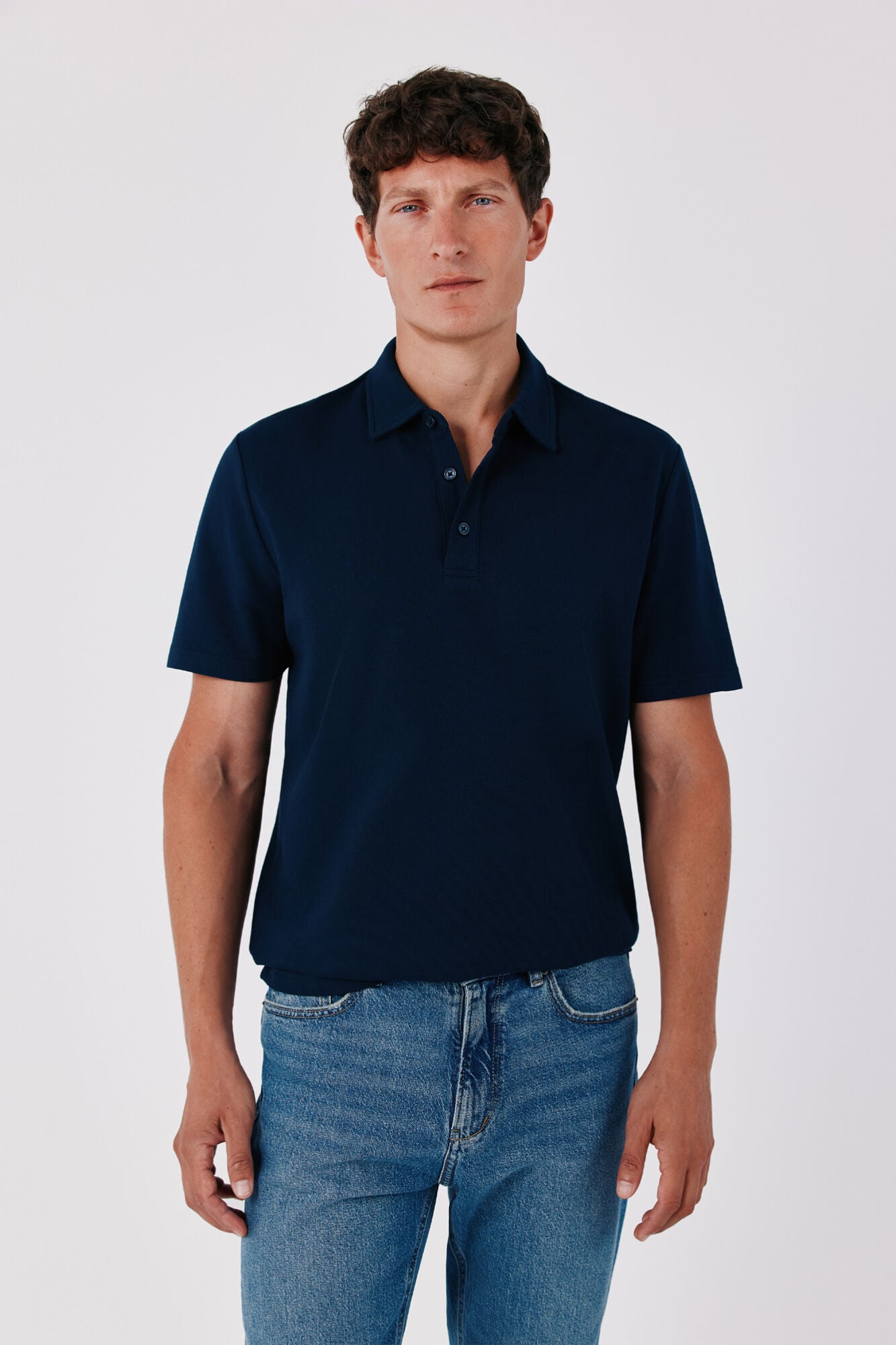 Cortefiel Ottoman structure polo shirt
