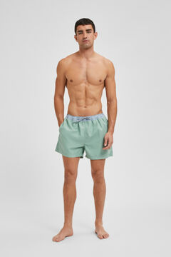 Cortefiel Sustainable men's two-tone swimming shorts Pistachio green