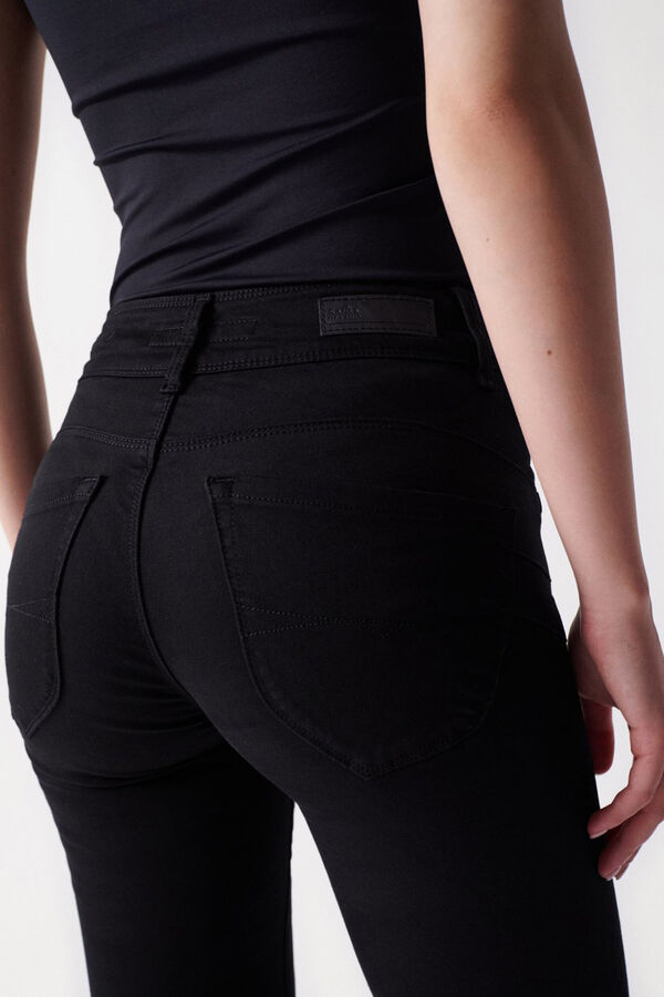 Cortefiel Secret push-in true black slim jeans Black
