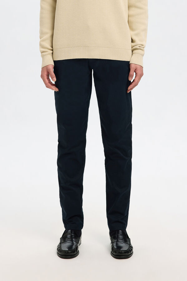Selected Men's slim fit chinos Navy