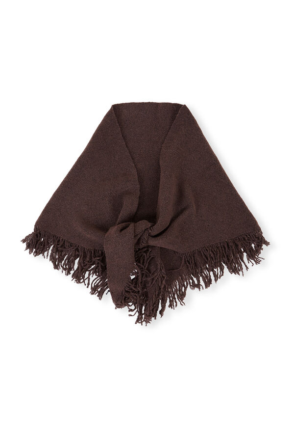 Cortefiel Knit shawl Dark brown
