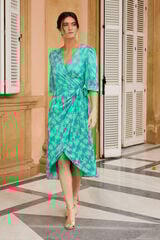 Pol&iacute;n Et Moi Vestido de convidada Teresa Azul