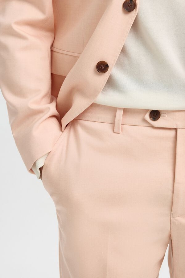 Selected Pantal&oacute;n vestir slim viscosa Rosa