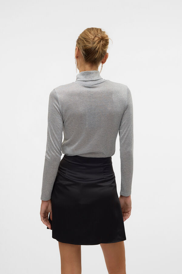 Vero Moda Top de gola e lurex  Castanho
