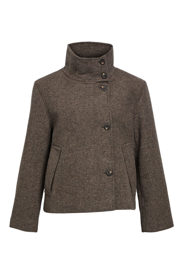 Object Double-breasted felt jacket Grey