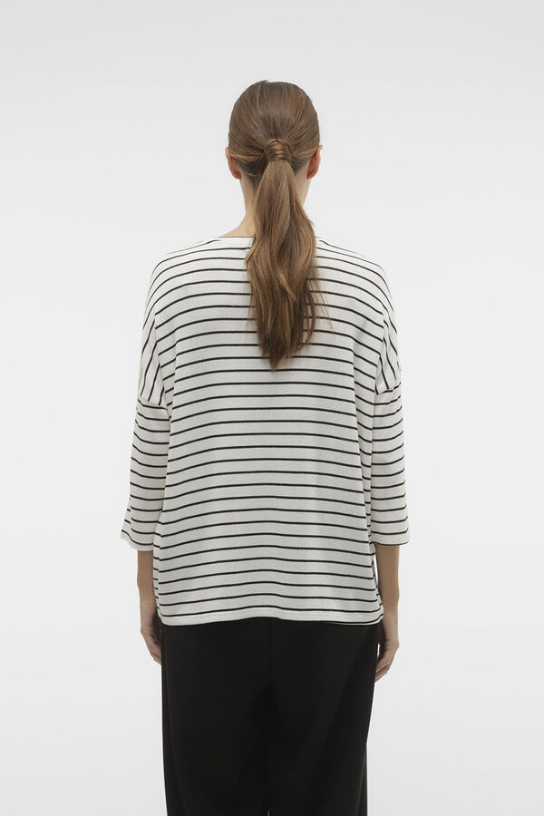 Vero Moda Camisola de malha manga 3/4 Branco
