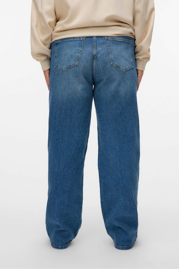 Vero Moda Curve Calça jeans larga tamanho grande Azul