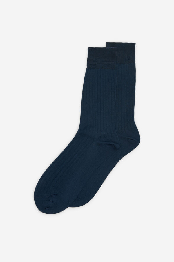 Cortefiel Plain dress socks Navy