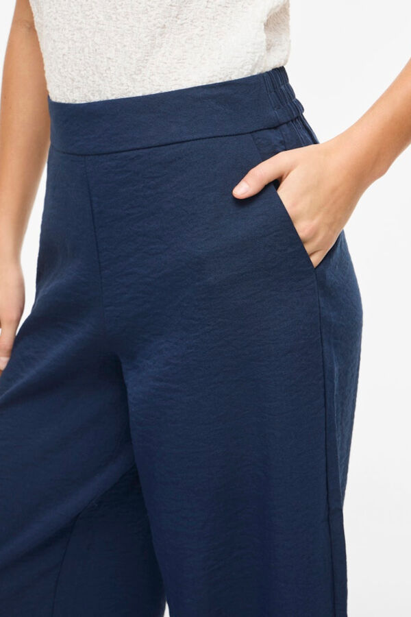 Vila Women's wide 7/8 trousers Navy