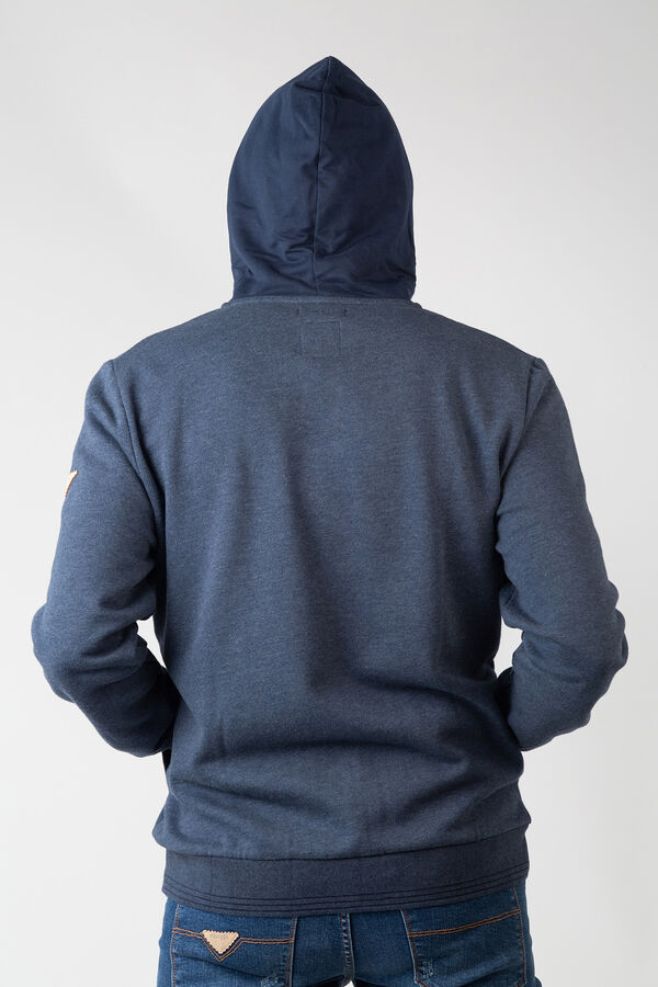 Privata Sudadera abierta con capucha y bolsillos Azul