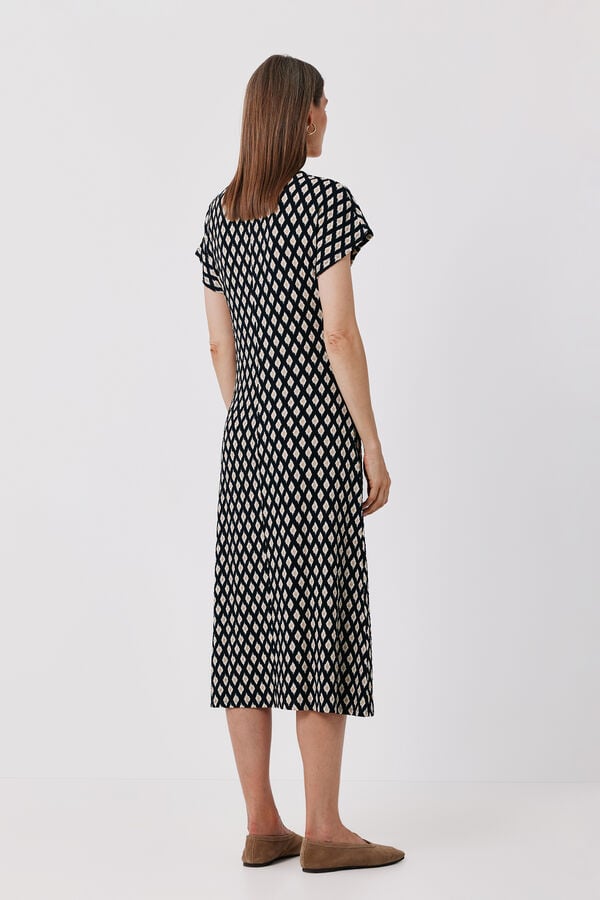 Cortefiel Gathered dress Multicolour