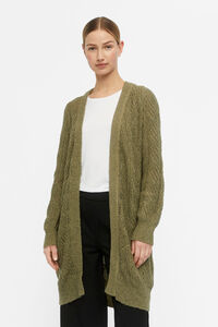 Cortefiel Cable knit cardigan Green