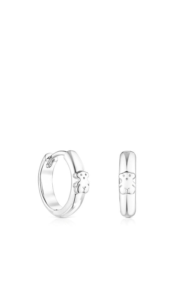 Tous Pendientes aro oso de plata TOUS Basics Gris
