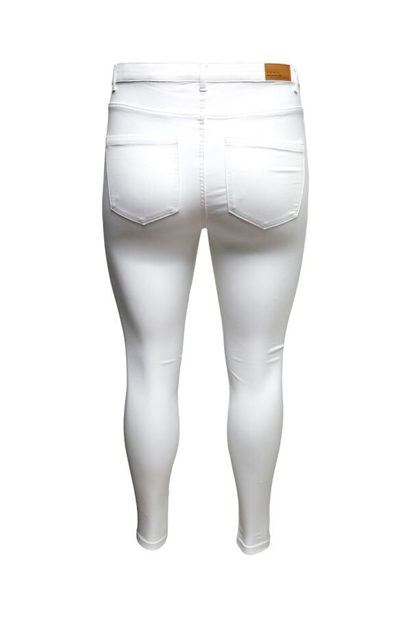 Vero Moda Curve Jeans slim tamanho grande Branco