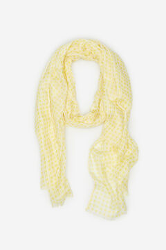 Cortefiel Vichy printed scarf Gold