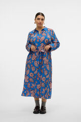 Vero Moda Curve Vestido midi camisero talla grande Azul