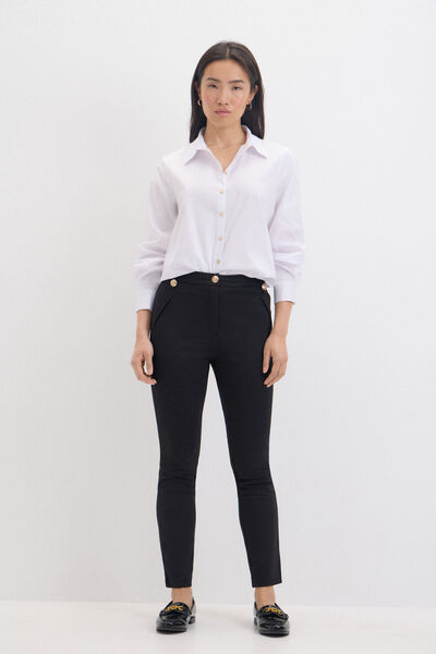 Cortefiel Ponte Roma trousers Black