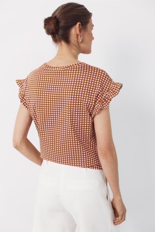 Cortefiel Camisola b&aacute;sica folho Castanho