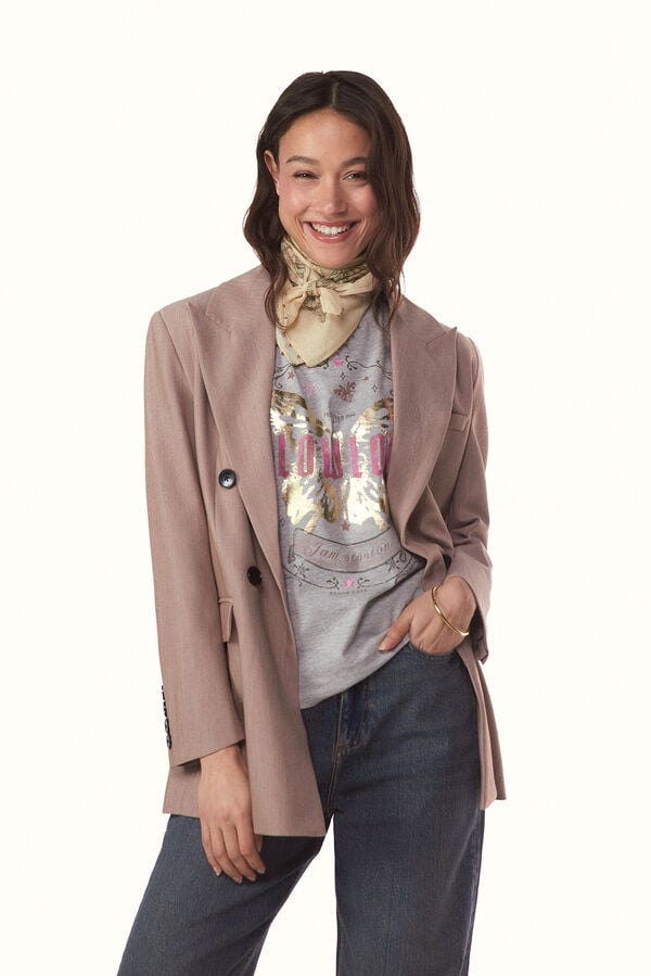 Slowlove Camiseta slowlove mariposa Cinzento