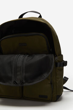 Cortefiel Nylon backpack pockets Dark gray