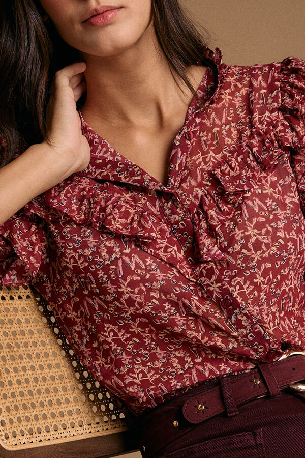 Polín Et Moi Camisa estampado Lidia com babados Granada