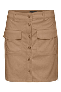 Cortefiel Short corduroy skirt  Brown
