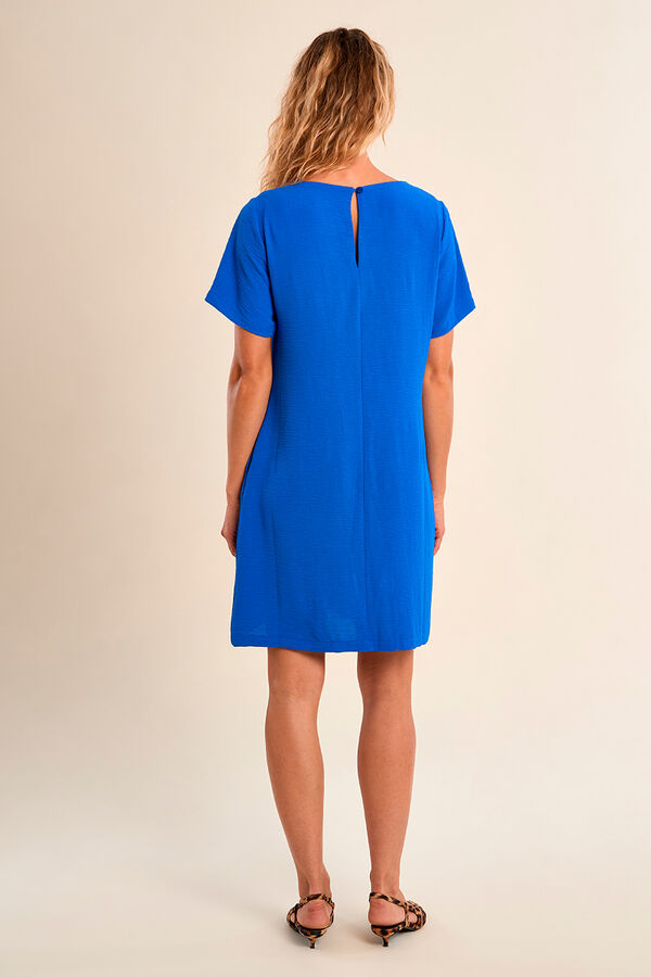 Molly Bracken Short sleeve straight cut dress Blue