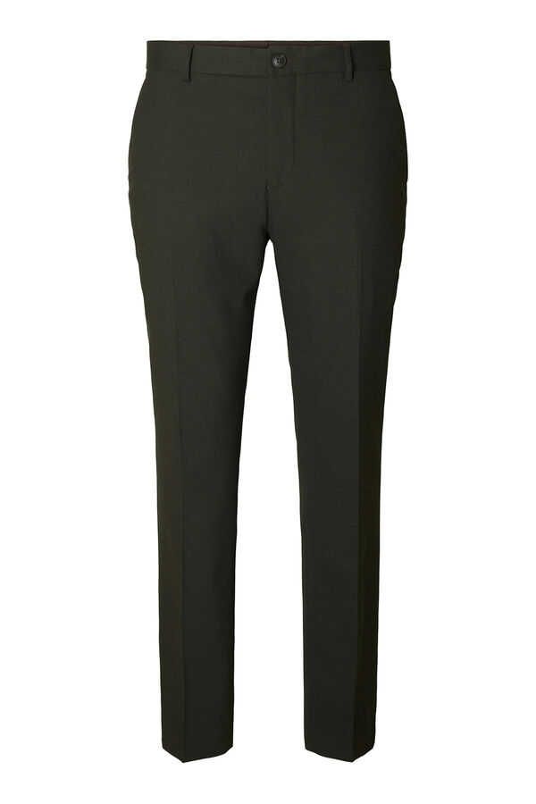 Selected Calça de terno slim fit Verde