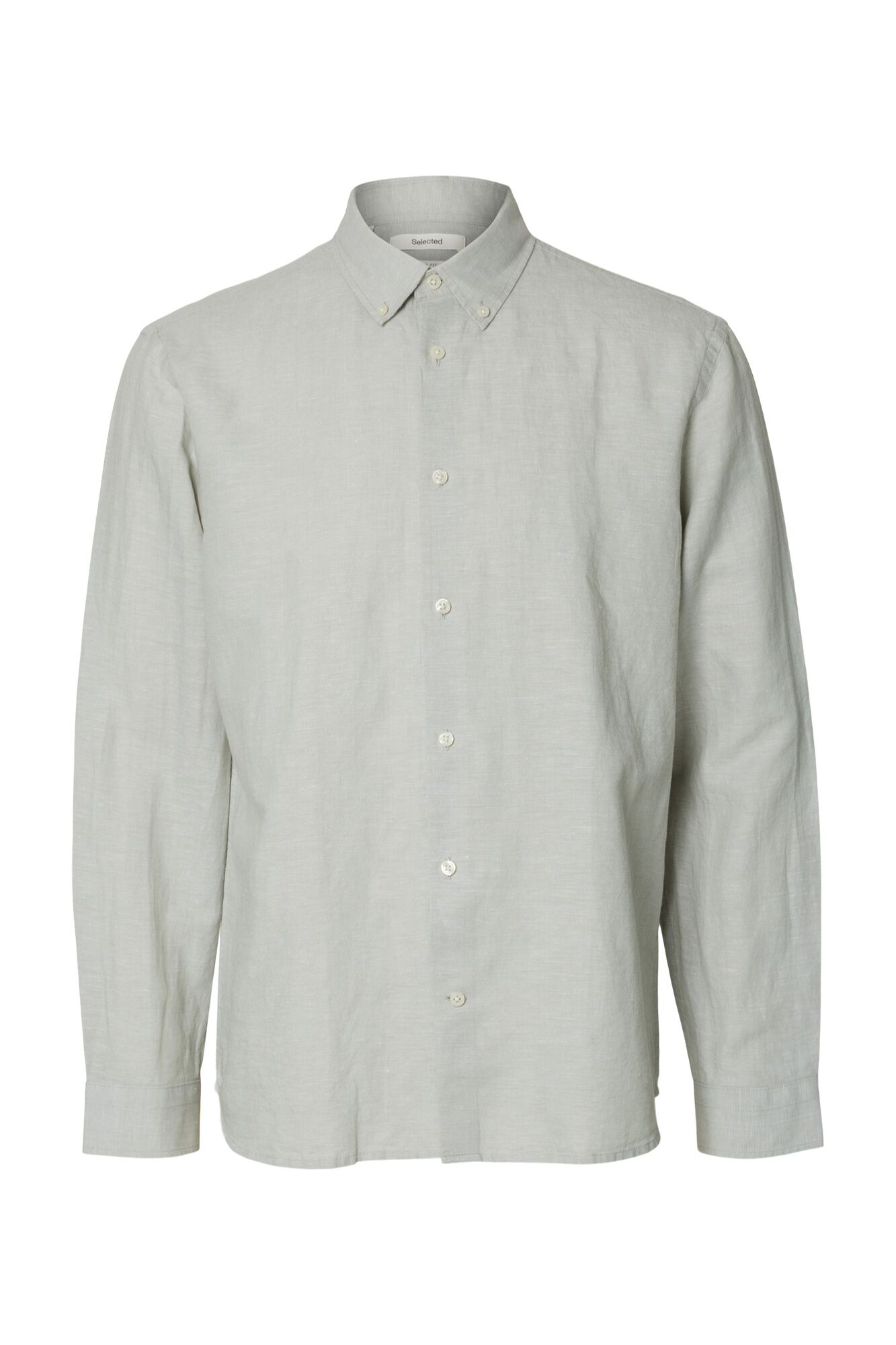 Selected Camisa de manga comprida em linho