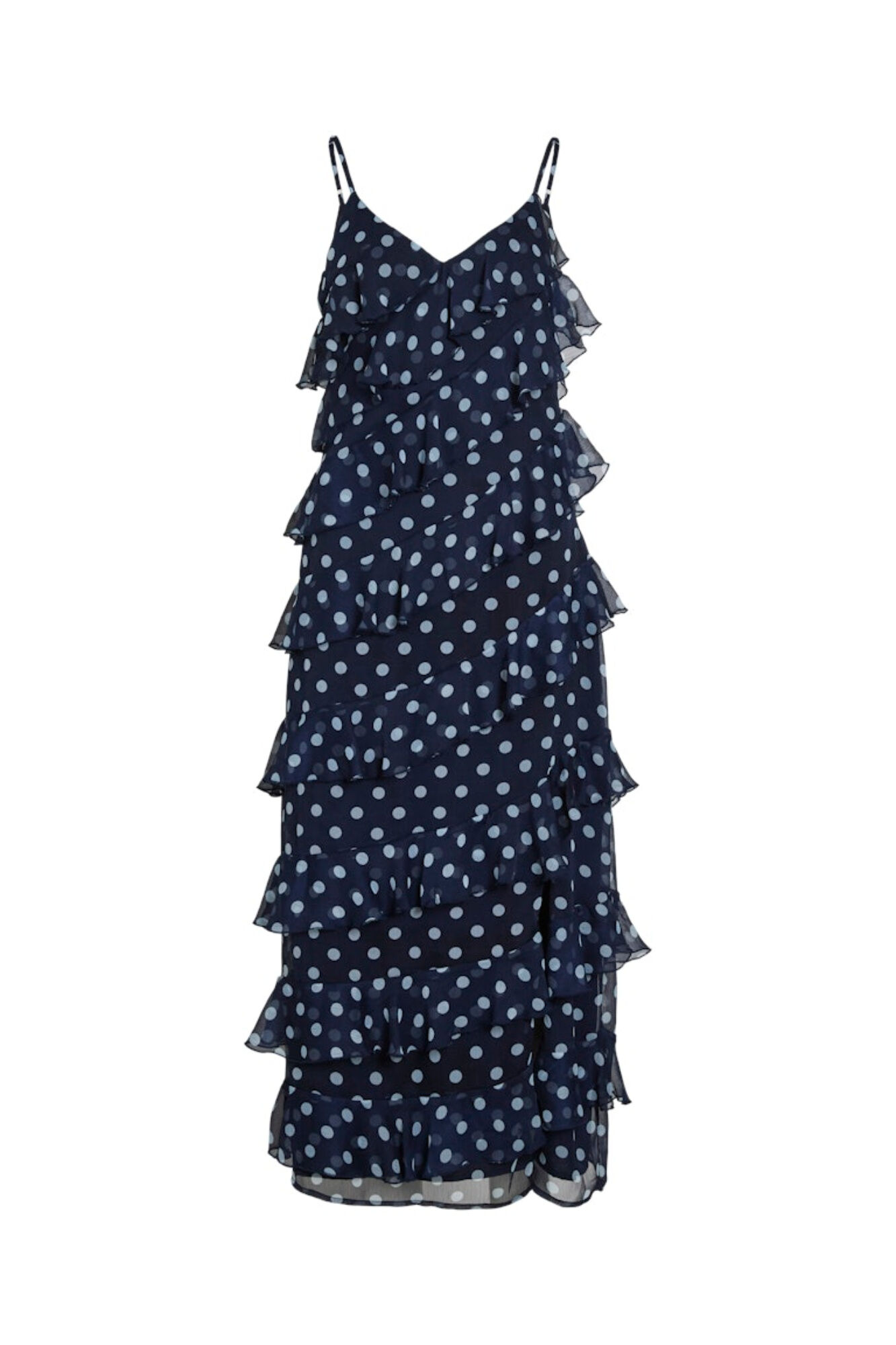 Vila Vestido comprido de festa com folhos