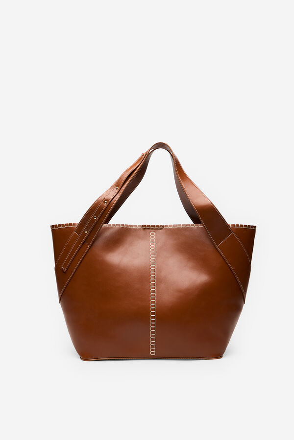 Cortefiel Basket with stitching Brown