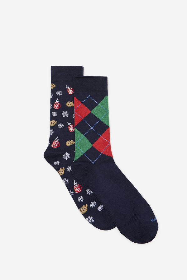 Cortefiel Box of 2 gift socks Navy