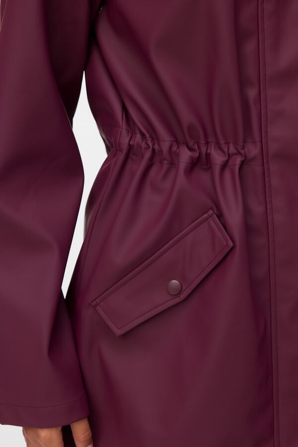 Vero Moda Adjustable hood raincoat Maroon