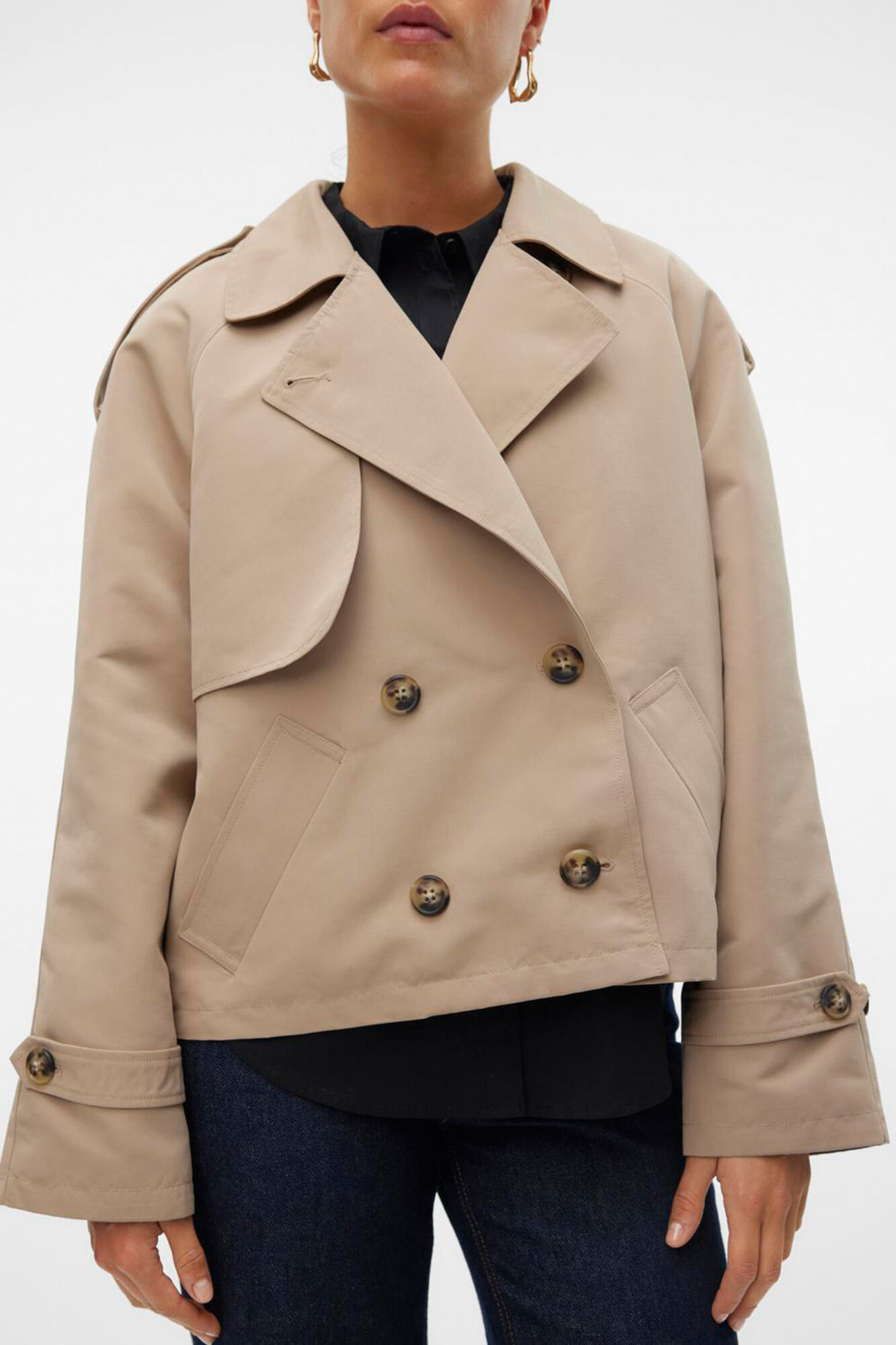 バイヤー厳選用品 Short trench coat with pockets | Womens Trench Coats | Cortefiel ジャケット・アウター