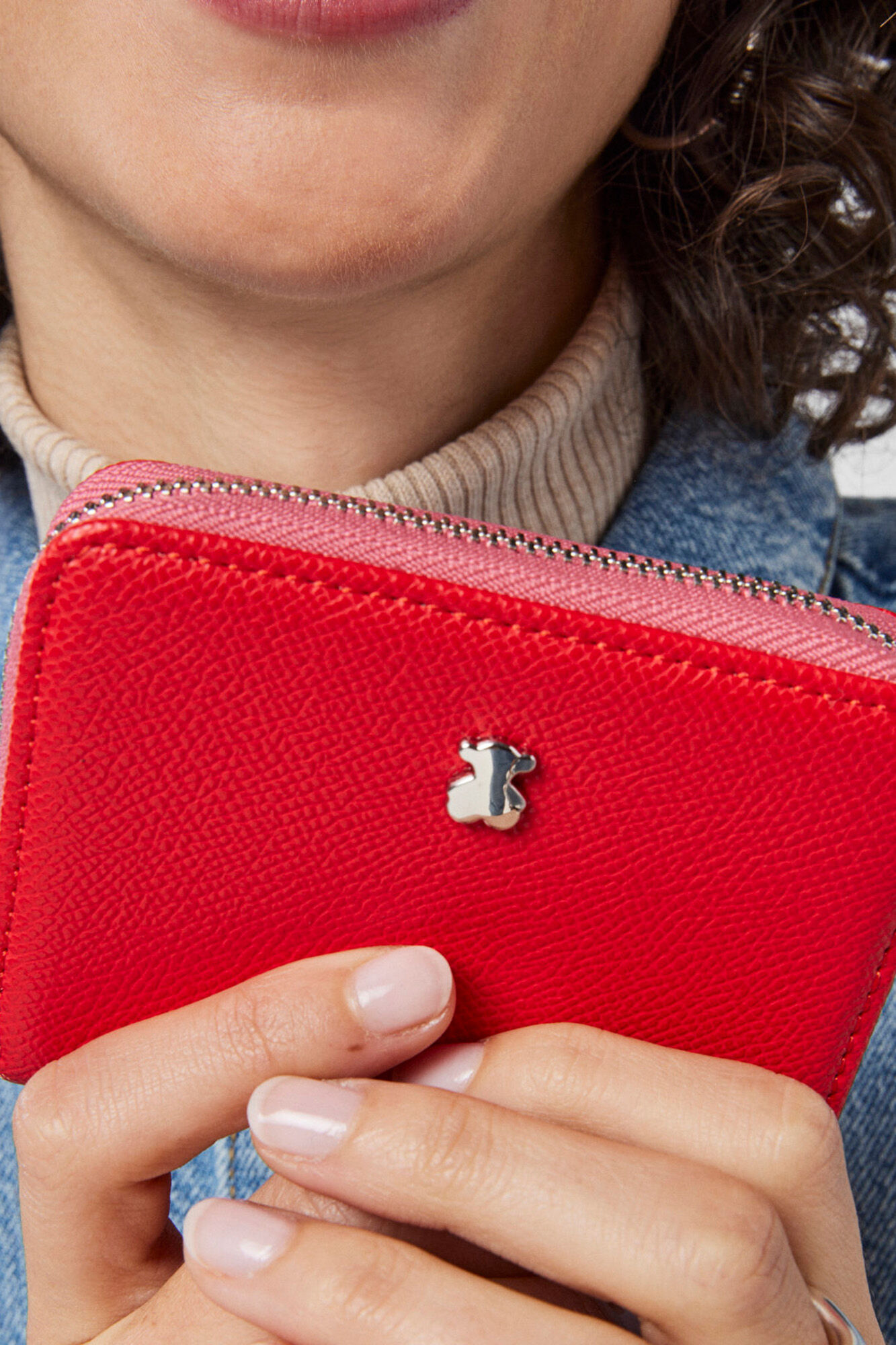 Monedero rojo New Dubai Saffiano Monederos Cortefiel