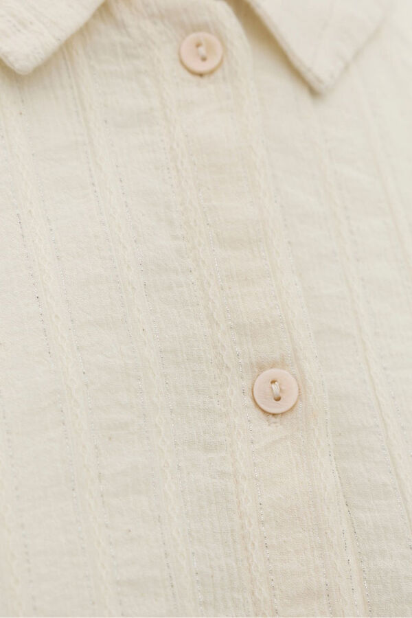 Vero Moda Curve Camisa de algodón de manga larga talla grande Beige
