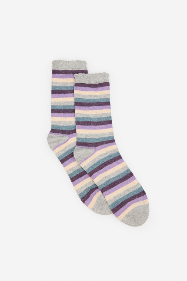 Cortefiel multicoloured striped socks Multicolour