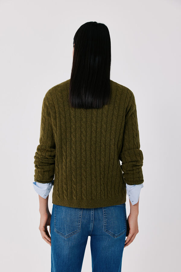 Cortefiel Camisola soft touch oitos Verde