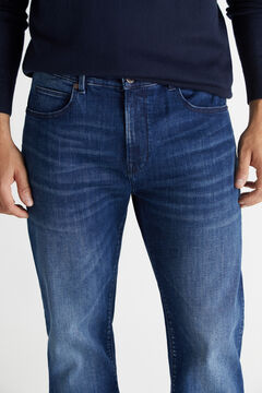 Cortefiel Classic dynamic dark wash jeans Royal blue