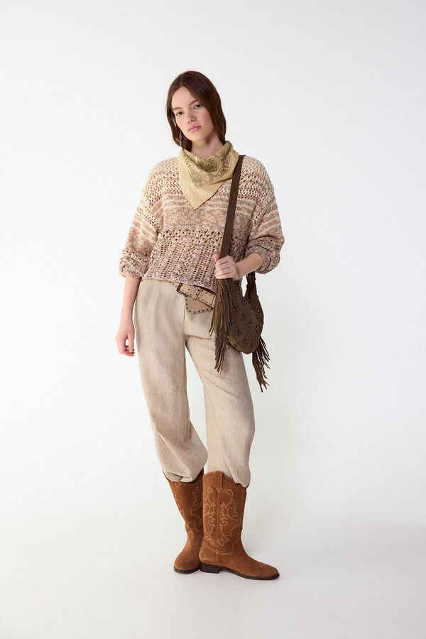 Slowlove Pantal&oacute;n flu&iacute;do &iacute;ndigo Nude