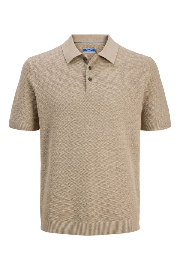 Jack & Jones Cotton jersey polo shirt Beige
