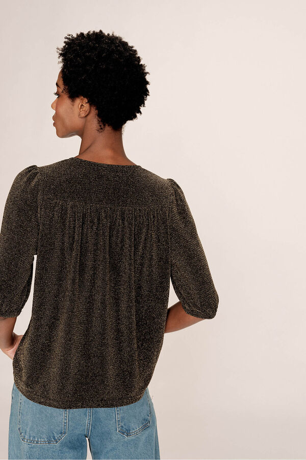 Grace & Mila Top largo de lurex  Dourado
