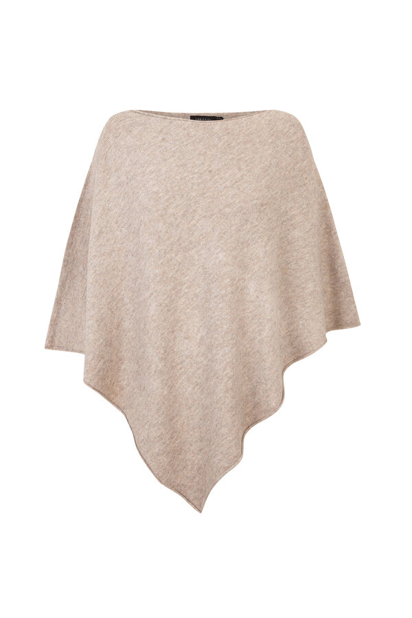 Cortefiel Soft touch poncho Beige