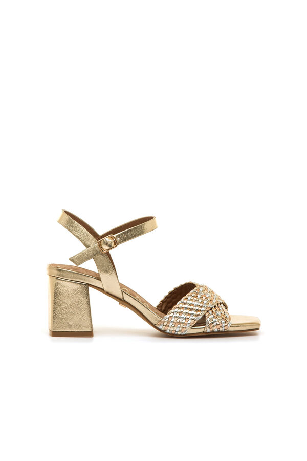 Maria Mare Woodit heeled sandal Gold