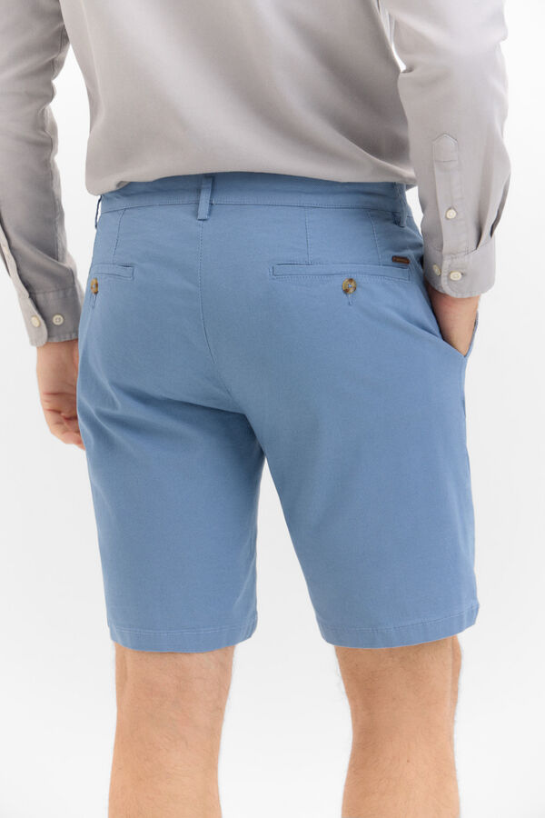 Cortefiel Printed chino Bermuda shorts Blue