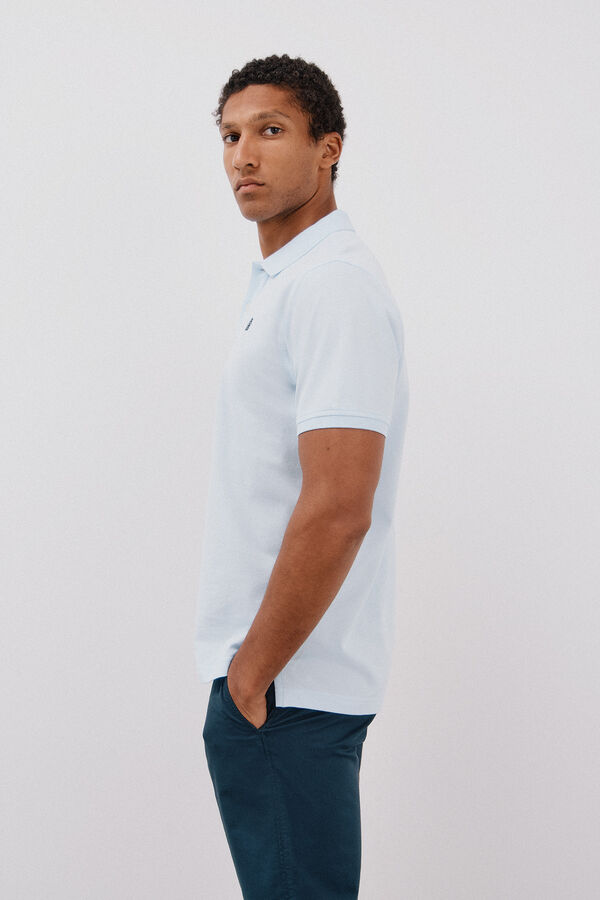 Cortefiel Basic piqué polo shirt Blue