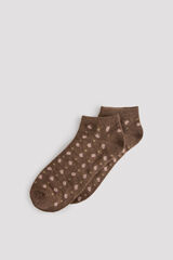 Cortefiel Paisley short socks Printed brown