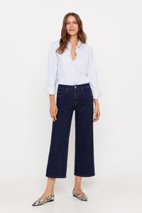 Cortefiel Cropped palazzo jeans Blue