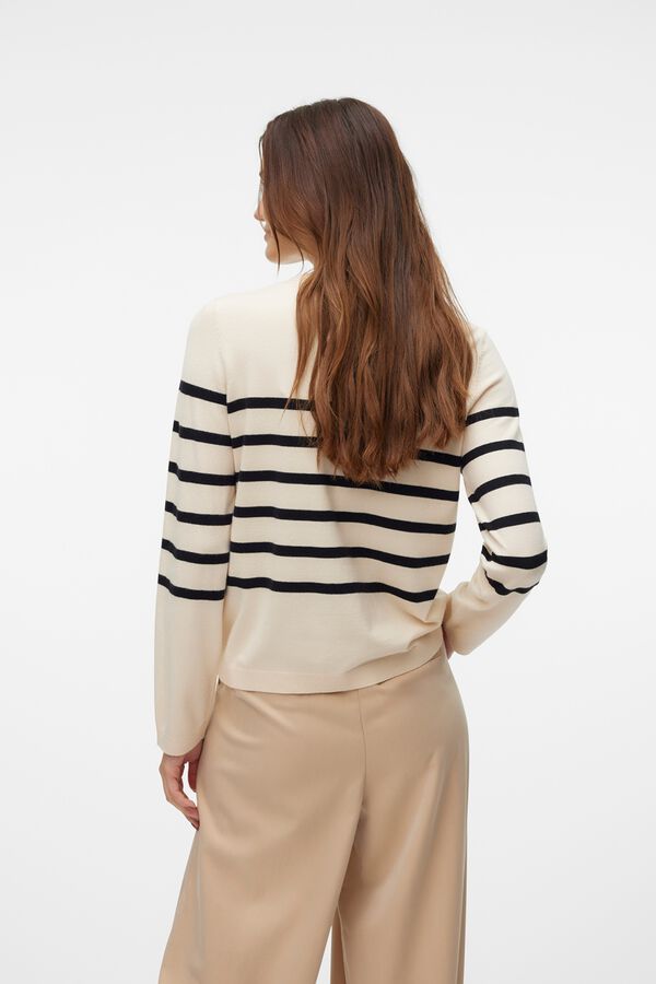 Vero Moda Camisola de malha &agrave;s riscas Tostado