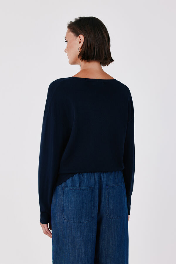 Cortefiel V-neck jumper Navy